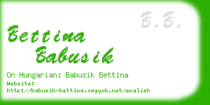 bettina babusik business card